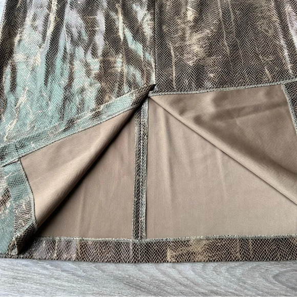 Vintage Jesse Ryan  Shimmer Snakeskin Pattern Midi A Line Skirt - Picture 9 of 11